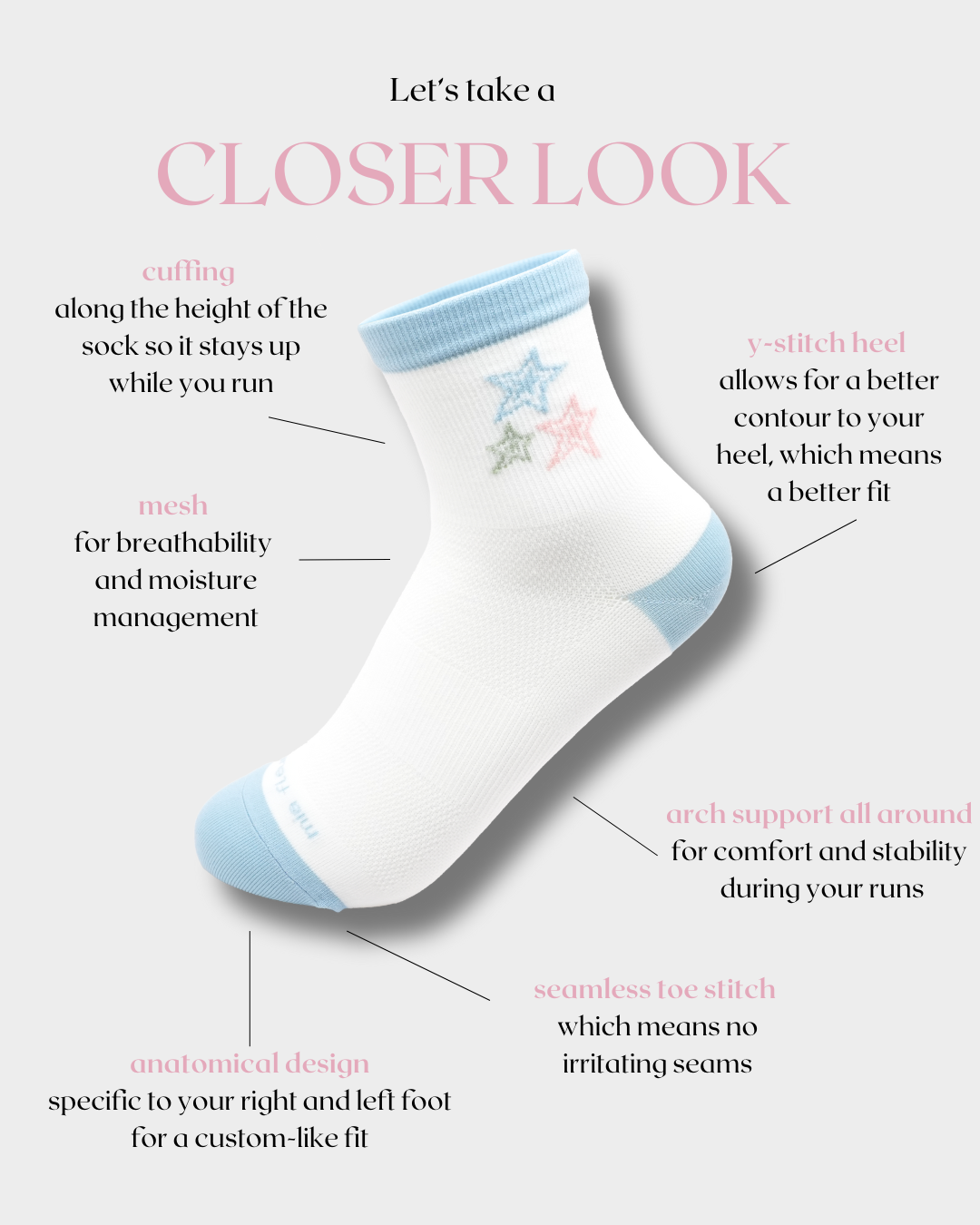 Super Star Women's Running Socks | Ultra Light Quarter Socks