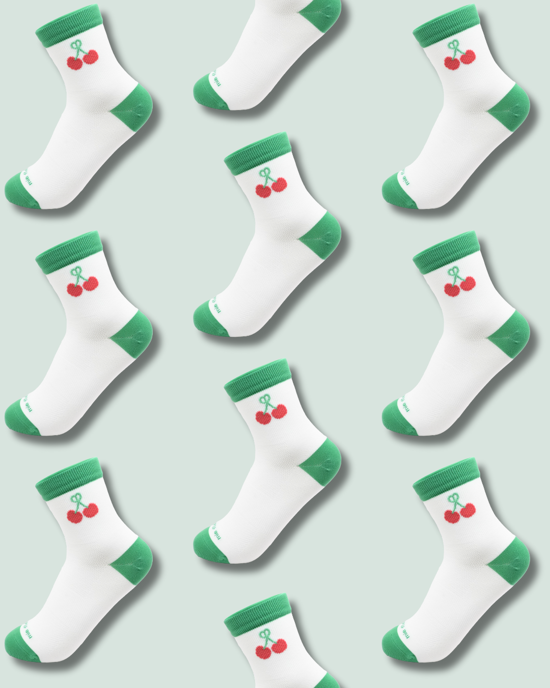 Classic Cherry Women's Running Socks | Ultra Light Quarter Socks