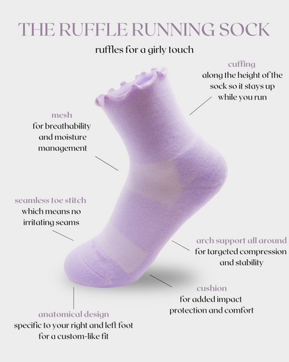 Purple Frill Run Socks